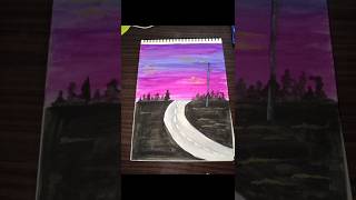 Easy landscape 🌆trending art ytshorts yt youtubeshorts youtube viralvideo music foryou diy [upl. by Eniarol]