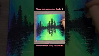 Aurora Painting shorts painting satisfying video viral [upl. by Anoiuq830]