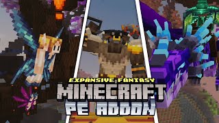 Expansive Fantasy Addon V2 Wizards Fairies Minotaurs and more  MCPE Addon Review [upl. by Akamaozu]