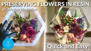 Preserving Flowers In Epoxy Resin  Easy DIY Guide [upl. by Aicirtac]