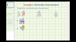 Ex 1 Rationalize the Denominator of a Radical Expression [upl. by Danas]