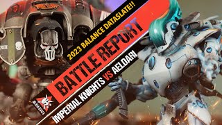 BALANCE UPDATE Aeldari vs Imperial Knights  Warhammer 40K Battle Report [upl. by Hola]