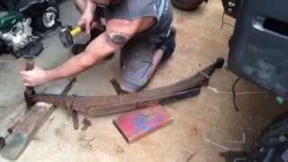 LEAF SPRING BUSHING REMOVAL  HOW TO [upl. by Yniattirb]