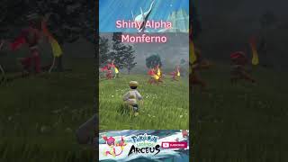 SHINY ALPHA MONFERNO shorts shinypokemonhunter pokemonlegendsarceus shinypokemon pokemon [upl. by Harrietta]