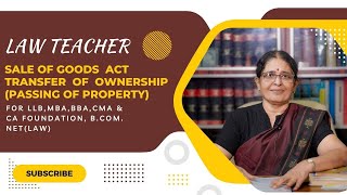 SALE OF GOODS ACT TRANSFER OF OWNERSHIP ADVVIJAYA LAKSHMI  MALAYALAM  CA FOUNDATION [upl. by Elleined784]