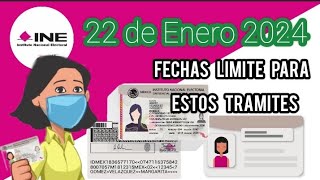 ESTAS SON LAS FECHAS LIMITES PARA RENOVAR TU INE EN ESTE 2024 PARA PODER VOTAR EN LA ELECCIONES [upl. by Ccasi]