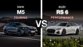 NEW BMW M5 Touring vs Audi RS 6 Performance [upl. by Hedveh749]