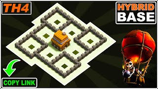 BEST Town Hall 4 TH4 Base 2023 with quotCOPY LINKquot  Clash of Clans [upl. by Malamud]