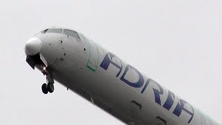 Adria Airways Canadair CRJ900 S5AAN JP 128 overhead  final appoach at Berlin Tegel [upl. by Novahs]