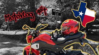 Exploring Texas on my Grom  MotoVlog 4 Jefferson TX [upl. by Prevot147]