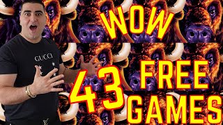 Super RARE 43 FREE GAMES On High Limit BUFFALO Ascension Slot [upl. by Akenot]