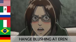 quotHANGE BLUSHINGquot in 7 languages ● Attack On Titan [upl. by Tor723]