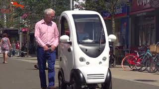 Lets have a look at the Cabin Car Mk2 an 8mph covered mobility scooter for the UK [upl. by Dumond591]