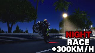 KAWASAKI H2 NIGHT RACE 300KMh FULL SPEED √ Ninja H2 Moto Tourist Bogey Biker Highlights RIDE4 [upl. by Hopfinger655]