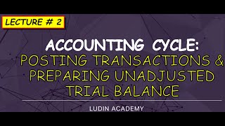 ACCOUNTING CYCLE POSTING TRANSACTIONS amp PREPARING UNADJUSTED TRIAL BALANCE [upl. by Atims]