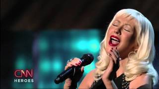 Christina Aguilera  Beautiful Live CNN Heroes High Definition [upl. by Nynnahs]