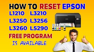 HOW TO RESET EPSON L3210 L3260 L5290 L3251 L3250 L1210Epson L3210 red light blinking solution [upl. by Musa125]