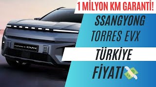 ssangyong Torres EVX Türkiyeye geliyor 1 MİLYON KM batarya garantisi [upl. by Netneuq]