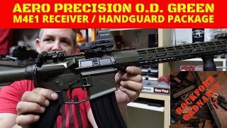 AERO PRECISION M4E1 RECEIVER OD GREEN AR15 HANDGUARD PACKAGE REVIEW [upl. by Lesya785]