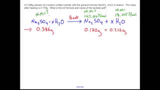 Unknown Hydrate Determination Chemistry Sample Problem [upl. by Ibloc650]