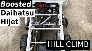 BIG BOOST turbo Daihatsu Hijet kei truck Hill climb 18psi and 8400rpm [upl. by Gant214]