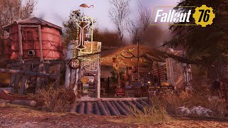 Fallout76 camp build Broken Tented Red Rocket [upl. by Now]