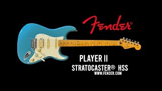 FENDER Player II Stratocaster® HSS  Aquatone Blue  Tone Master Pro [upl. by Amzu]