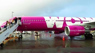 TRIP REPORT  WOW Air Economy  Berlin SXF to Reykjavik KEF  Full Experience  Airbus A321SL [upl. by Sesilu]