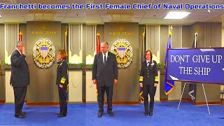 Admiral Lisa Franchetti First Female Chief of Naval Operations [upl. by Ranson711]