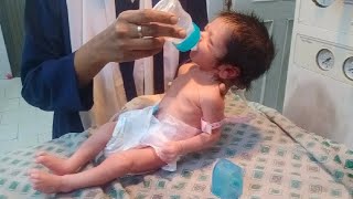 New born baby very small admit care of granting now take his ist oral feed baby is so attractive💞❣️ [upl. by Kellby405]