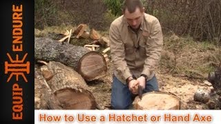 How to Use a Hatchet or Hand Axe Skill Training [upl. by Nauqyaj]