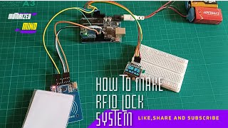 How To Make RFID Lock System Using Arduino UNO And OLED Display Motorized Mind [upl. by Soisatsana666]