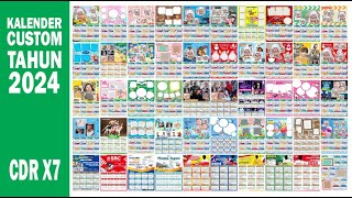 KALENDER CUSTOM TAHUN 2024 CORELDRAW X7 [upl. by Akenit]