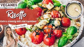 Risotto Rezept mit mediterranem Gemüse  So einfach gelingt das Italienische Grundrezept Vegan ♡ [upl. by Elissa821]