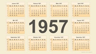 Kalender 1957 [upl. by Limann]