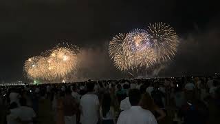 Queima de fogos em SantosSP na íntegra  Reveillon 2024 [upl. by Eelrac316]