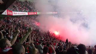 Borussia Mgladbach  1FC Köln  Pyro Bengalos amp GladbachHymne [upl. by Asital]