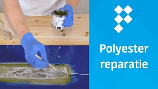 Polyester reparatie met polyesterhars en glasmat [upl. by Harpp950]