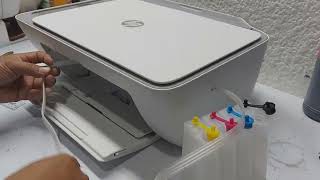 Cómo instalar Sistema Continuo a una impresora HP DeskJet 2775 Instalación del Sistema de Tinta hp [upl. by Esihcoc]