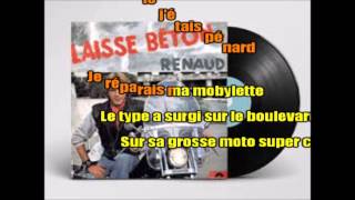 RENAUD  LAISSE BETON  KARAOKE AVEC VOIX  32 [upl. by Sergu]