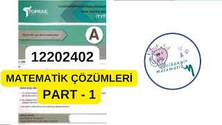 Toprak Yayınları TYT Denemesi Matematik Çözümleri  Part  1 12 [upl. by Ima]