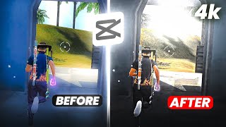 Free Fire 4k Glowing Sky Colour Grading TUTORIAL ⚡Capcut Video Editing 📲 Trending Effect [upl. by Joerg]