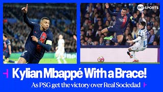 Kylian Mbappé leads PSG into the last eight of the UCL with victory over Real Sociedad 🤩 [upl. by Wadleigh]