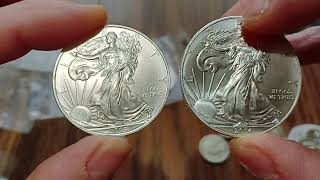 Cull Silver Eagles An Alien And a Dragon silver subscribe coincollecting preciousmetals viral [upl. by Enyawud]