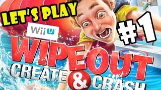 Lets Play Wipeout Create and Crash pt1  Second Helpings  4 Player WiiU CoOp [upl. by Tani471]