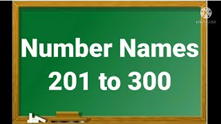 Number Names 201 to 300Number With Spelling 201 to 300Counting Numbers [upl. by Balcke996]