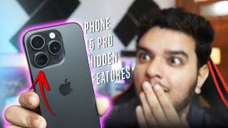 iPhone 15 Pro Hidden and Unique Features🔥🔥Hindi Guide2023 [upl. by Eicarg]