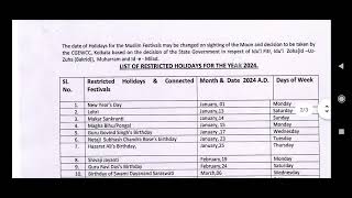 DEPARTMENT OF POST OFFICIAL HOLIDAY LIST 2024❤️POST OFFICE HOLIDAYS 2024 🎉 COMPULSORY HOLIDAY 2024 [upl. by Pollak]