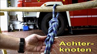 Knoten und Stiche der Feuerwehr Der Achterknoten [upl. by Munafo]