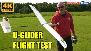 Unique UGLIDER ESSENTIAL RC FLIGHT TEST UltraHD and 4K [upl. by Anaik309]